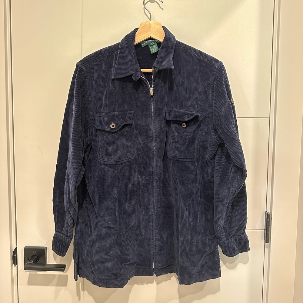 Corduroy patterned zip up